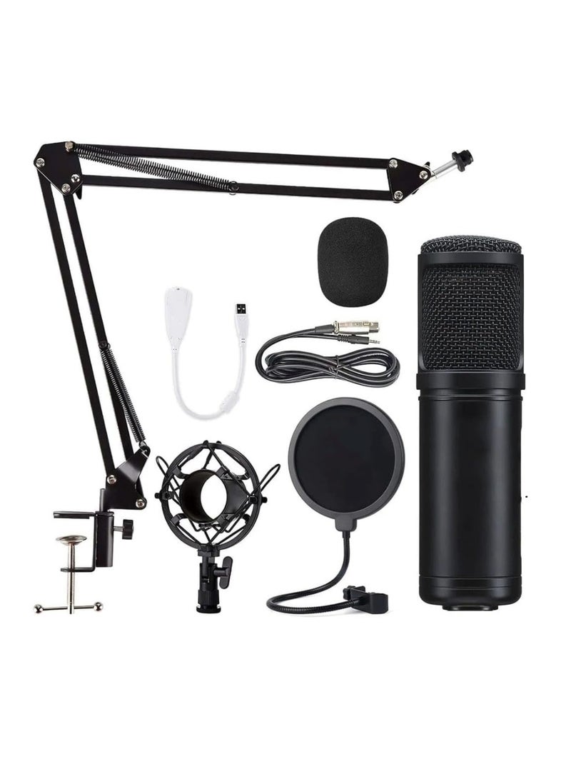 Professional Suspension Microphone Kit Live Broadcasting Recording Condenser Microphone Set - Image 1